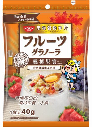 Nissin Granola Fruit Maple Syrup Flavour 40g